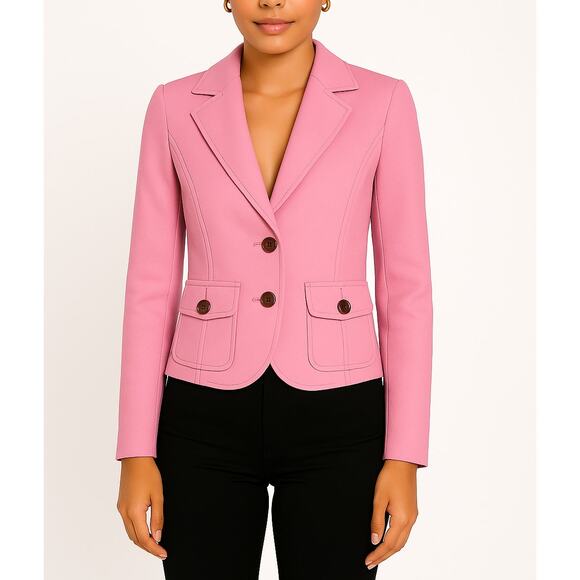 Fillmore Cropped Blazer Jacket Pink Medium - Picture 1 of 9